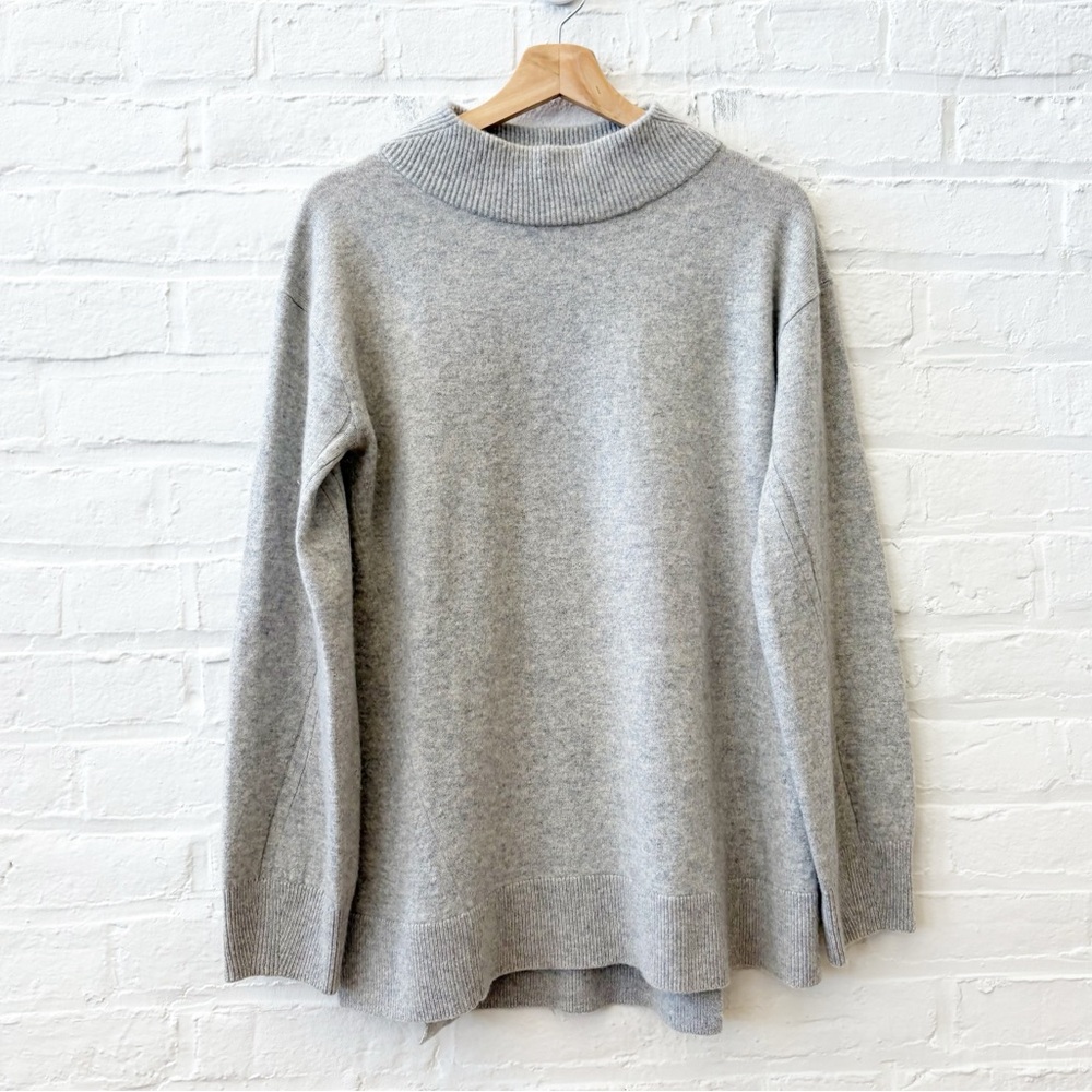 Rag & Bone || Ace Cashmere Sweater Mock Neck Tunic Oversized Gray‎ Small